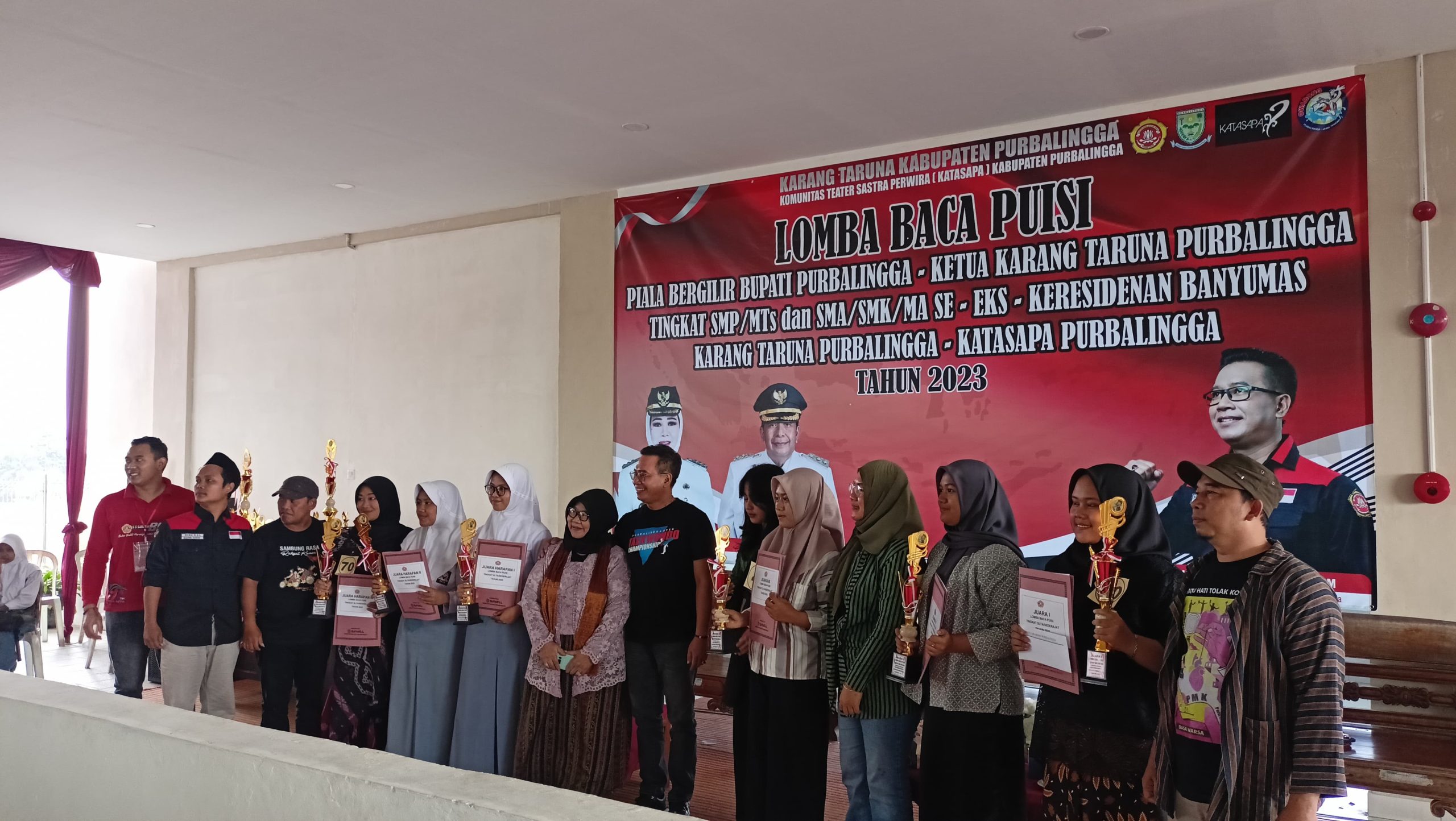 Pelajar SMPN 1 dan MAN Juara Lomba Baca Puisi yang Digelar Karang Taruna Purbalingga