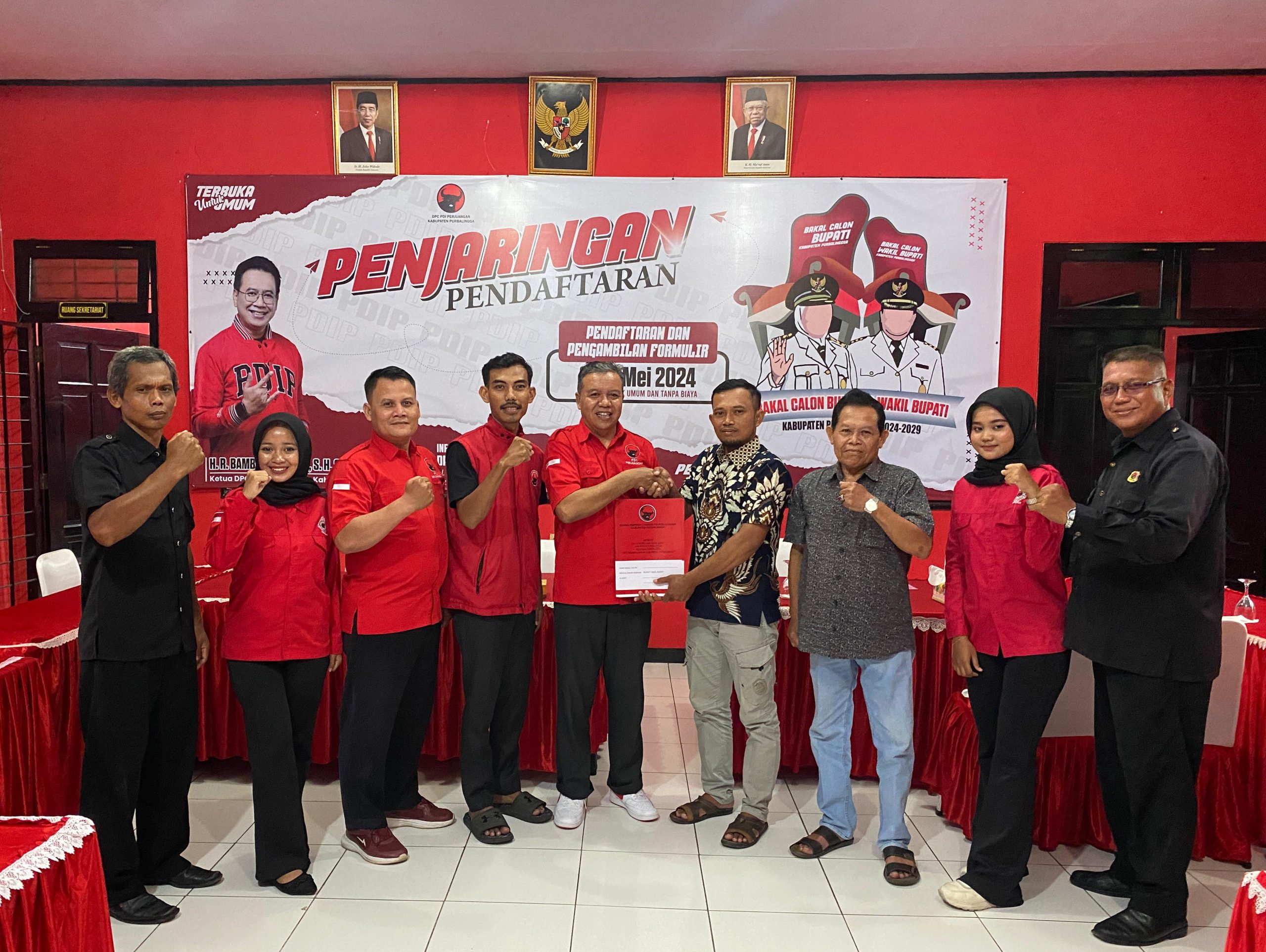 WAKIL SEKRETARIS DPP PERINDO AMBIL FORMULIR CAWABUP KE DPC PDI PERJUANGAN PURBALINGGA