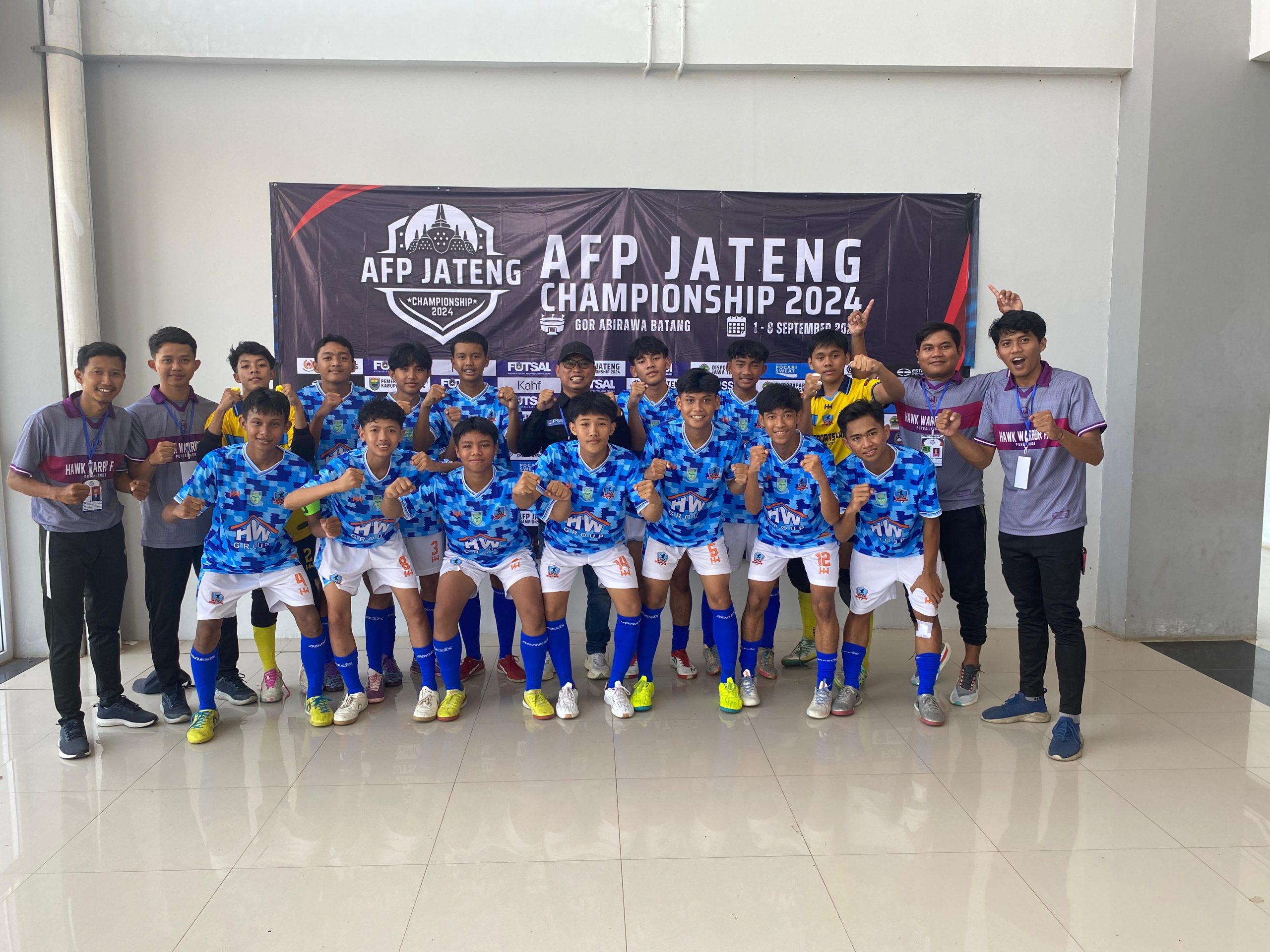 Tim futsal Purbalingga U-17 Lolos 8 besar Turnamen Futsal AFP Jateng Championship 2024
