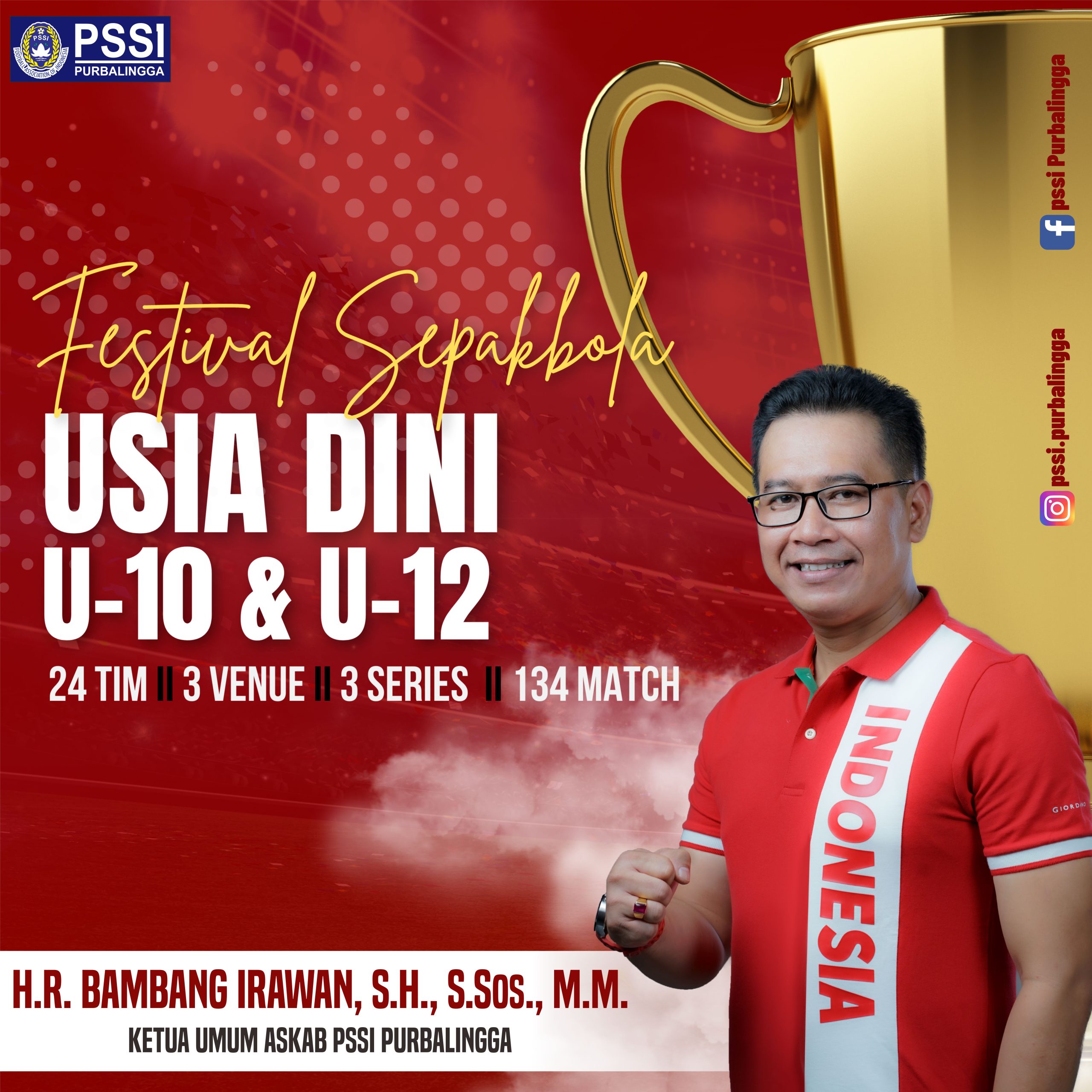 Askab PSSI Purbalingga Kembali Menggelar Festival Sepakbola Usia Dini U-10 dan U-12 Tahun 2024
