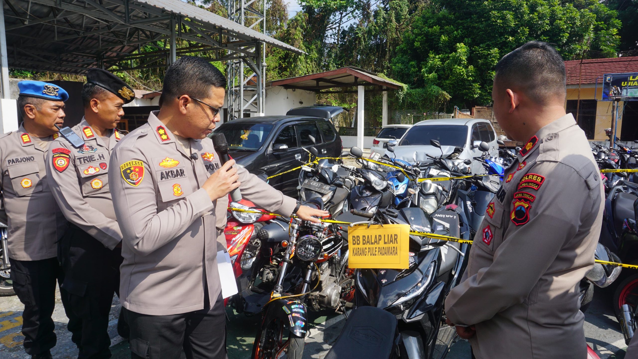 Polres Purbalingga Amankan Puluhan Sepeda Motor Terkait Balap Liar dan Tawuran