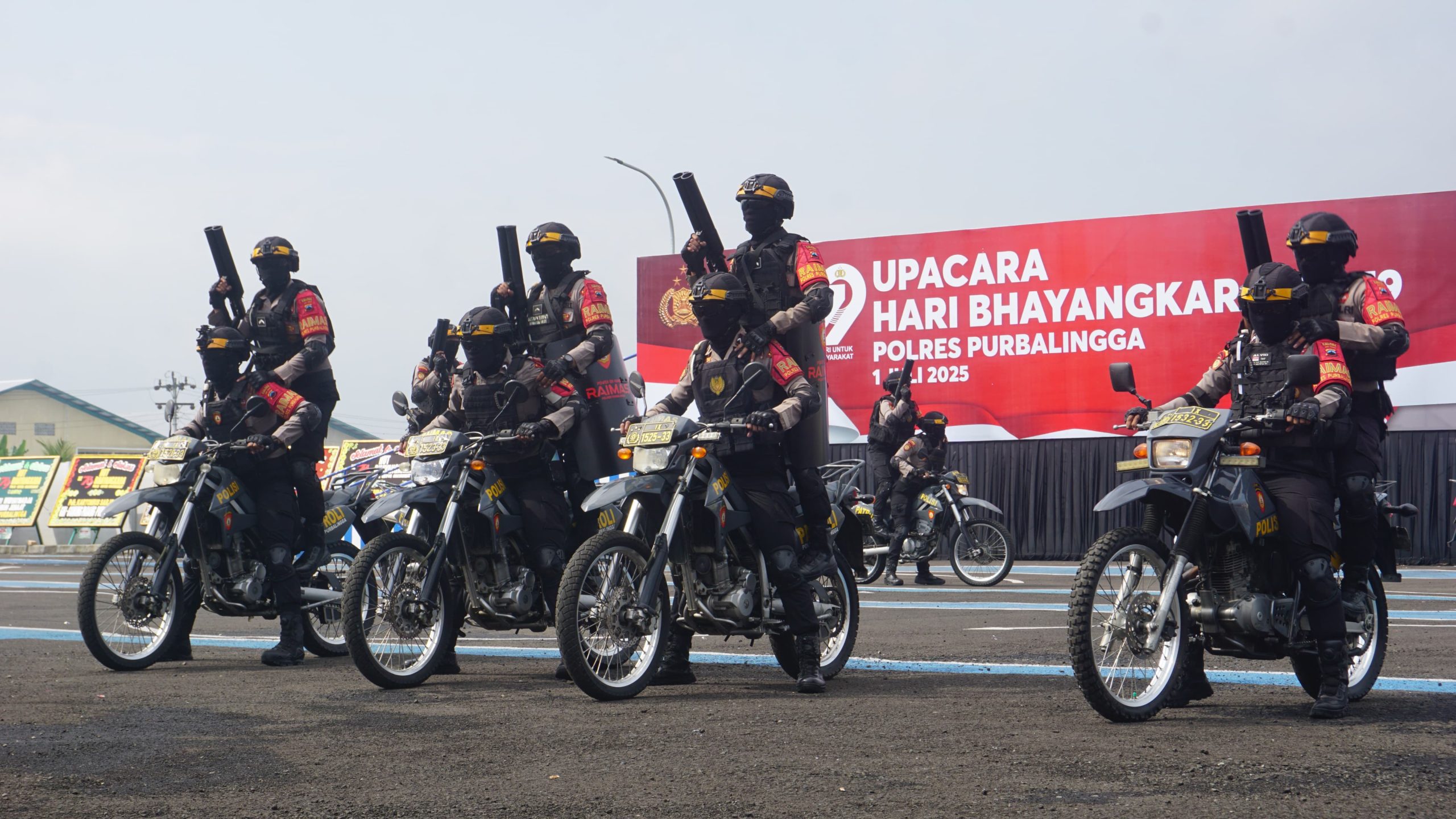 Semarak Hari Bhayangkara ke-79, Polres Purbalingga Gelar Upacara dan Atraksi Meriah