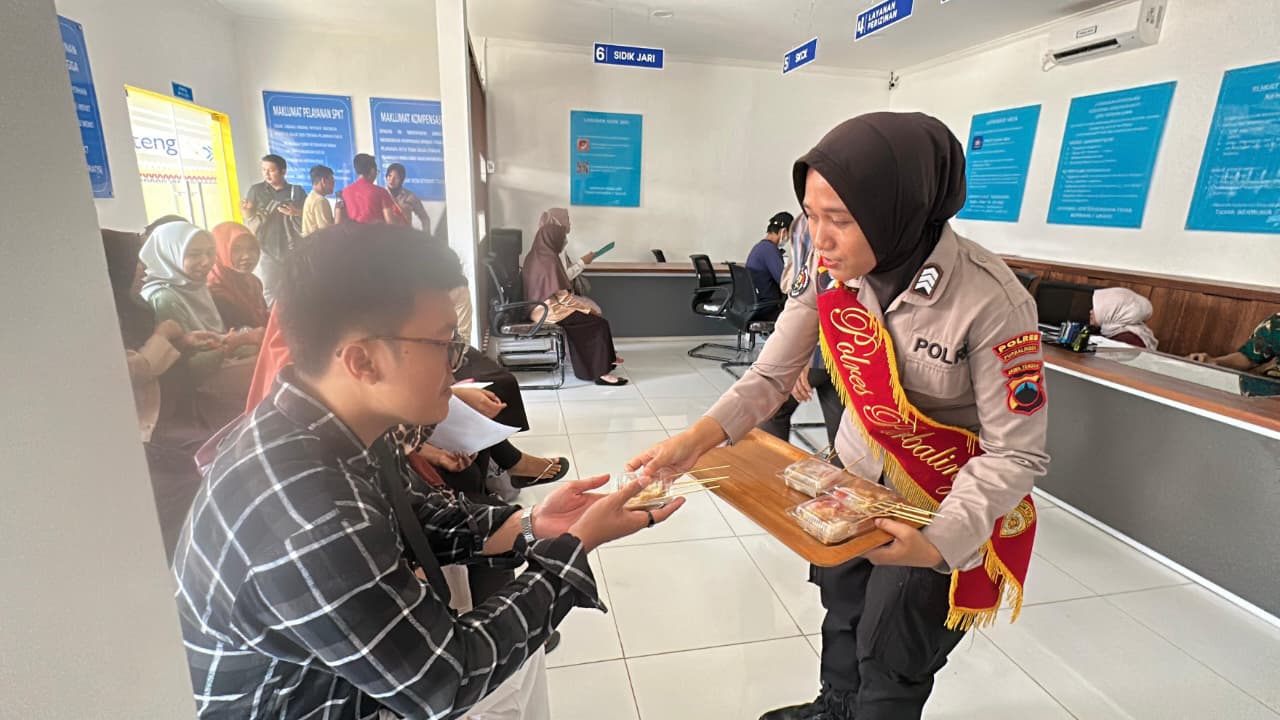 Asyik, Polres Purbalingga Sediakan Makanan dan Minuman Gratis Bagi Pemohon SKCK