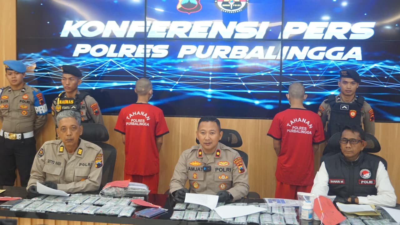 Satresnarkoba Purbalingga Gulung Dua Pengedar, 11 Ribu Butir Obat Terlarang Disita